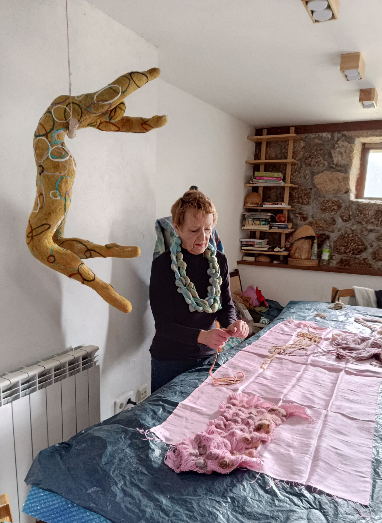 Fiona Whyte in her fibre studio
