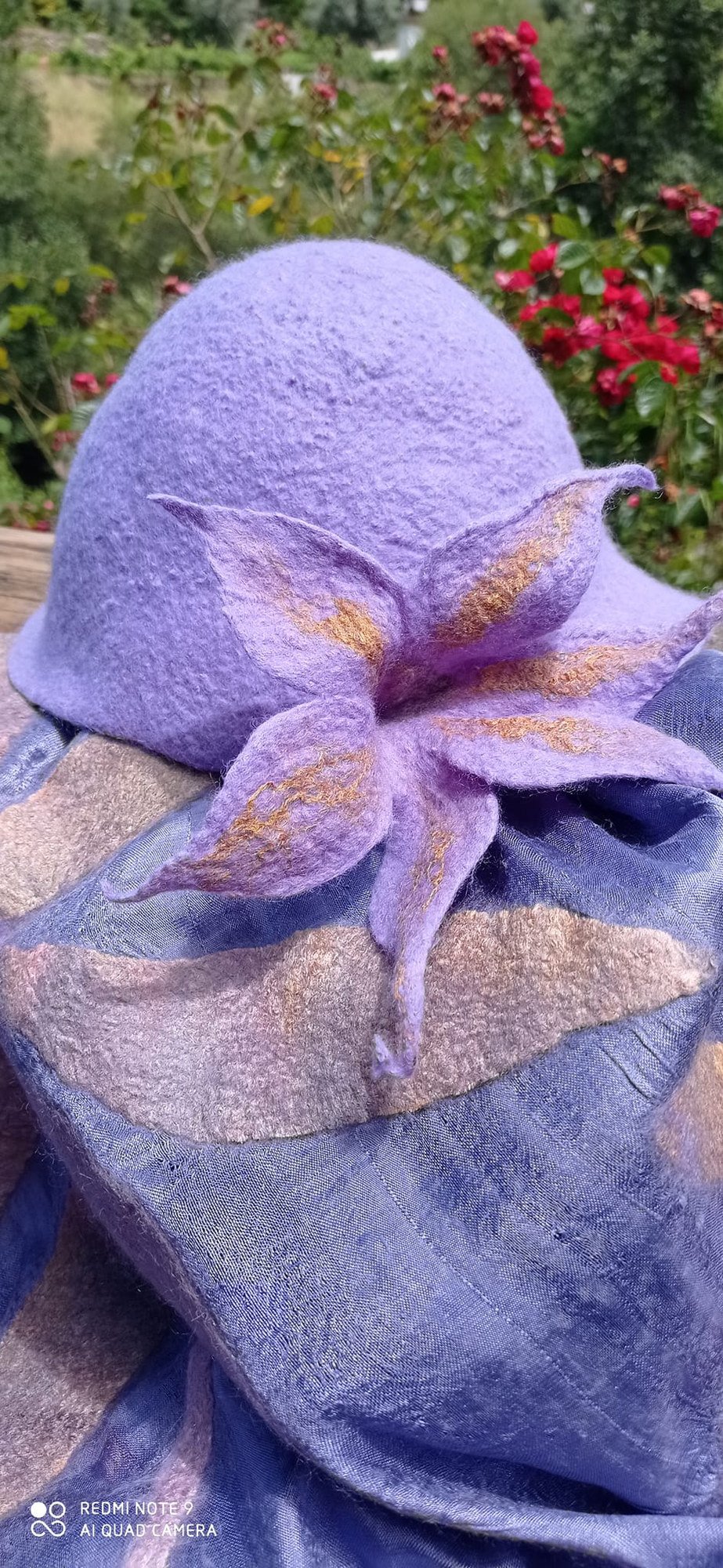 Sculptural felted wearable piece by Fiona Whyte