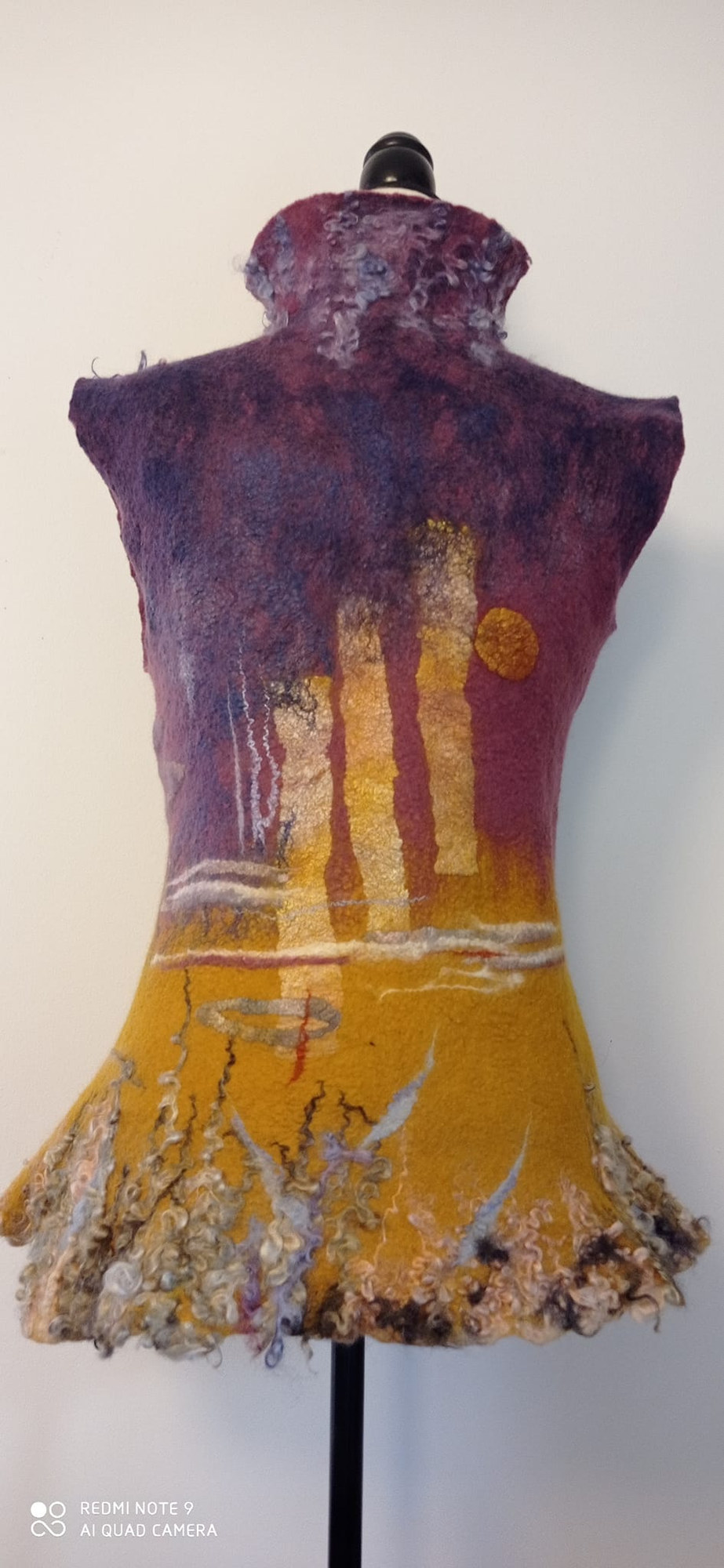 Hand-felted wool wrap by Fiona Whyte