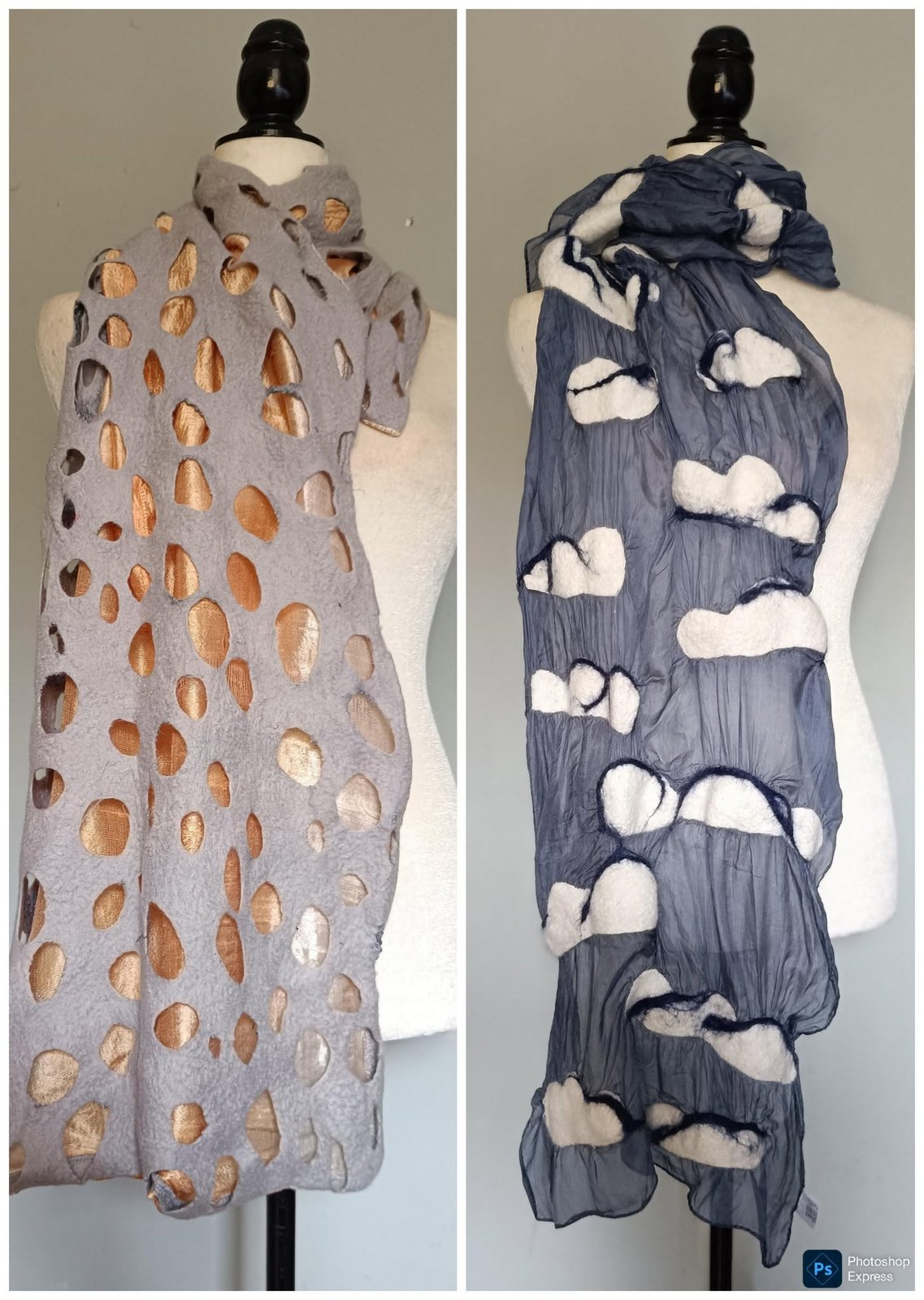Hand-felted wearable art by Fiona Whyte